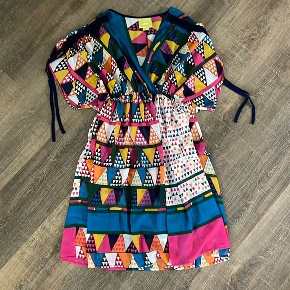 Maeve Multicolor Geometric Dress Anthropologie - Picture 4 of 11